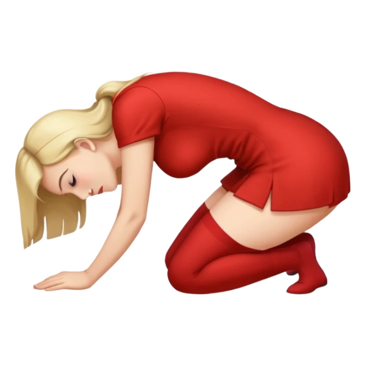 Woman bent over sticker