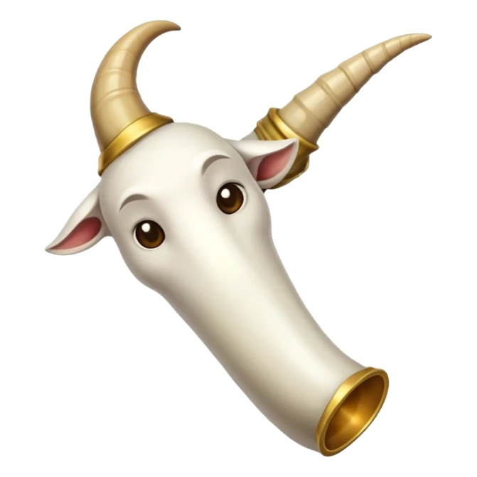 Horn that came from a goat horn sticker