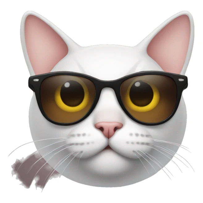 Cat with sunglasses sticker