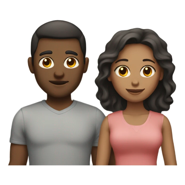 Husband and wife, both with light skin and dark hair sticker