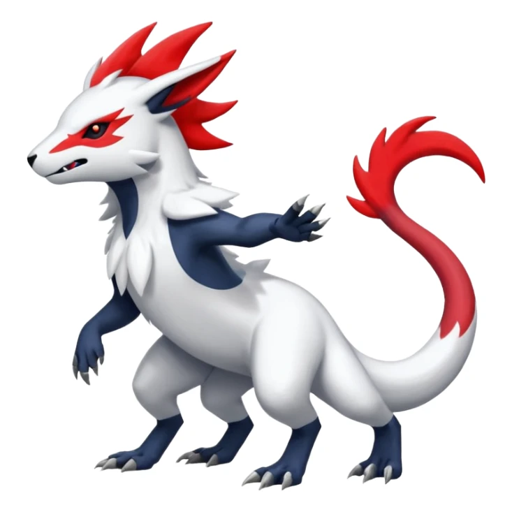 Absol-Salandit-Zangoose-Fusion (full body) sticker