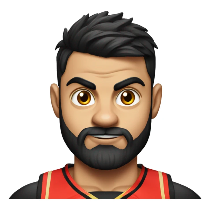 Virat kohli in RCB jersey playing basketball sticker