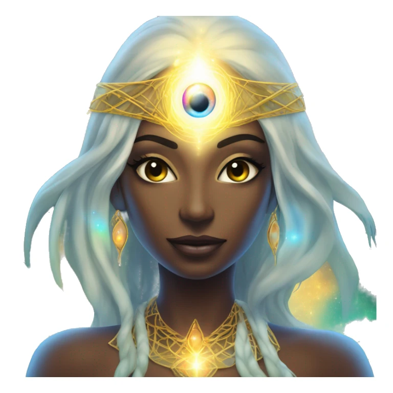 Pleiadian radiant glowing diva woman female third eye sticker