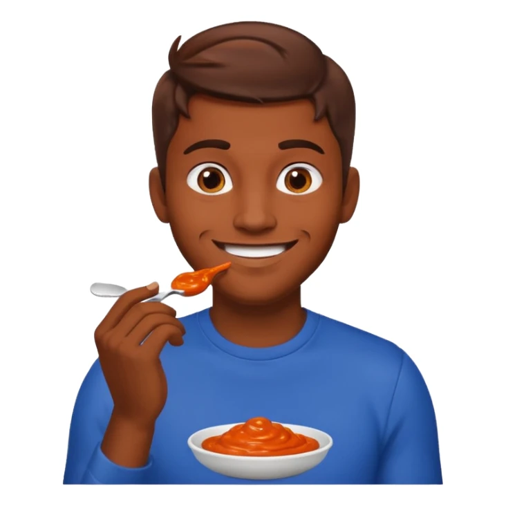 Gay guy brown hair buffalo sauce sticker