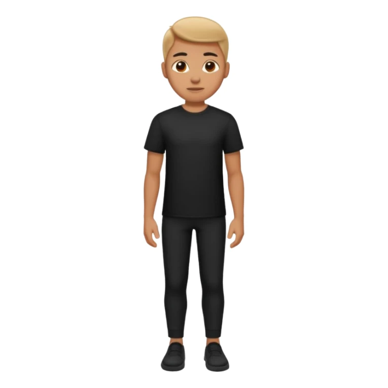 japanese black shirt and pant sticker