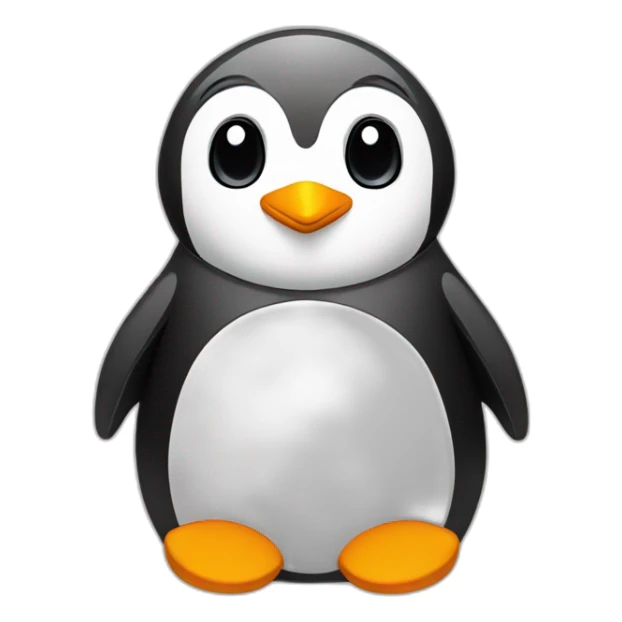 penguin wearing t-shirt of linux sticker