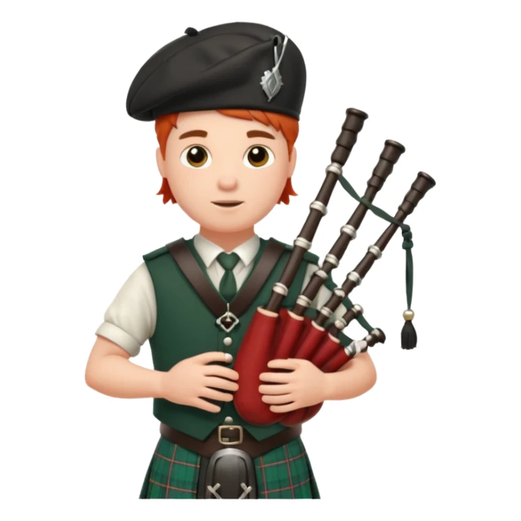 piper playing the bagpipes sticker