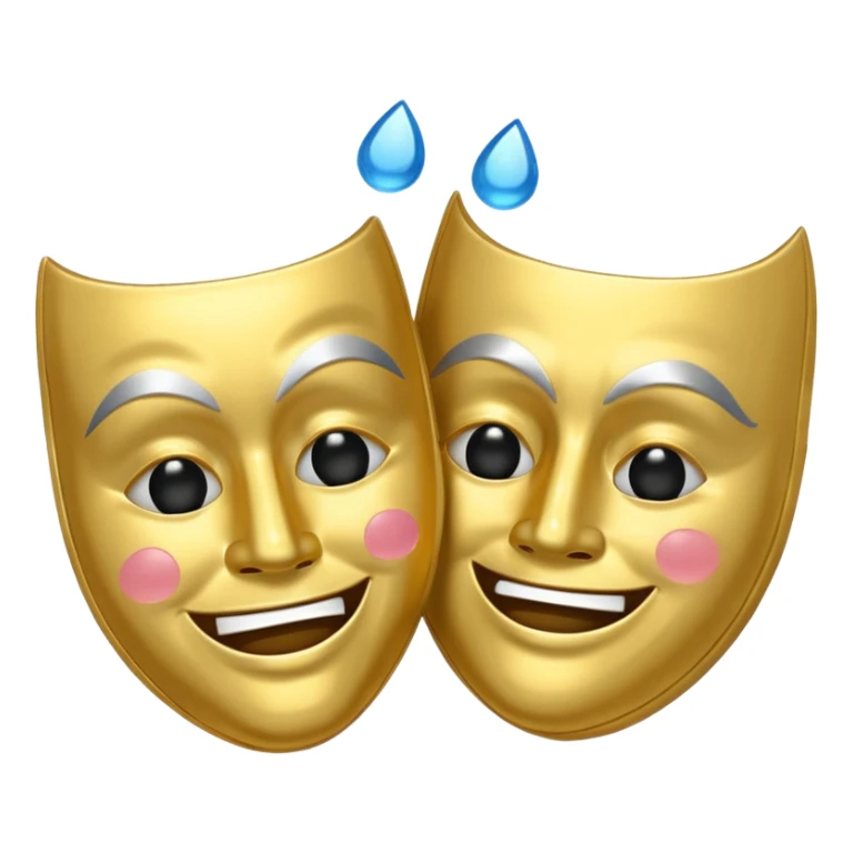Two mask one is happy the other is sad sticker
