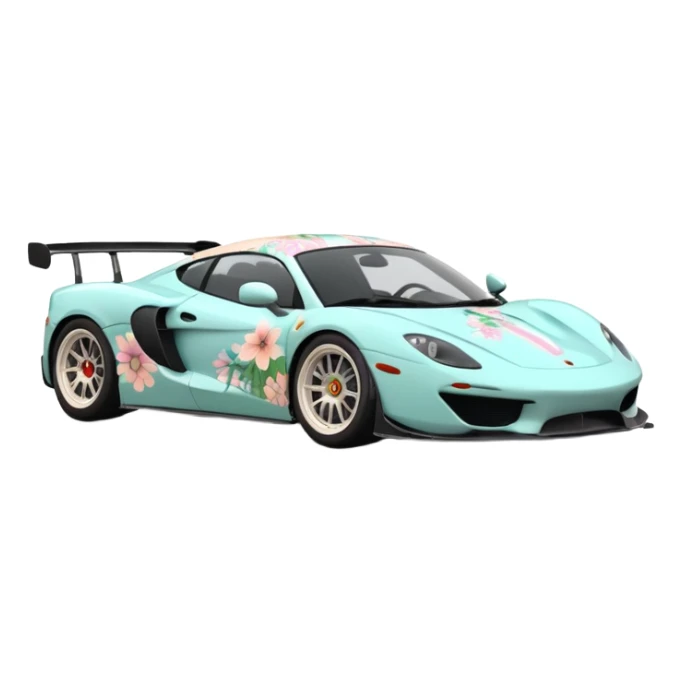 Using a transparent background, give the Assetto Corsa a cute Cottagecore makeover sticker