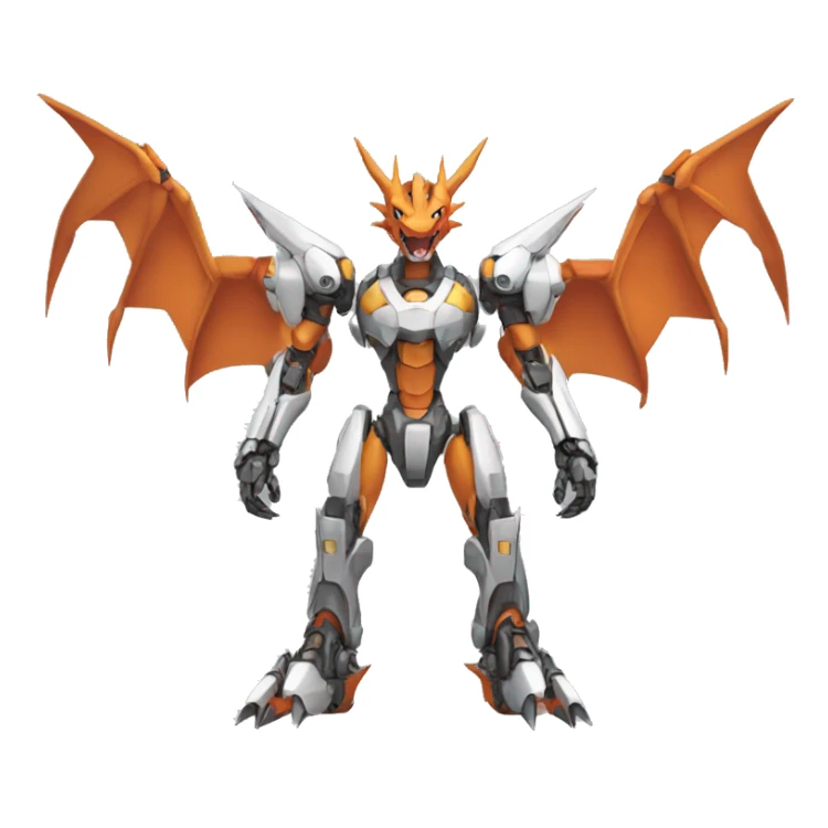 Mechanical Guilmon-Charizard-Medabot-Mecha full body sticker