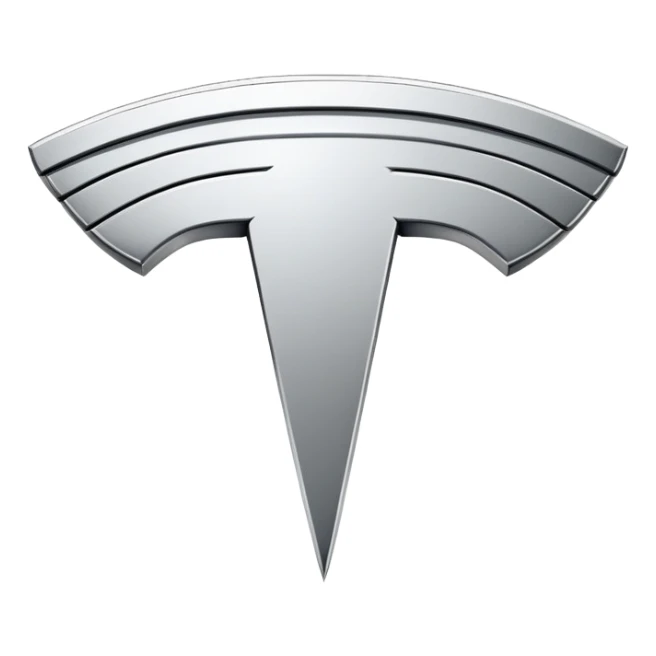 The logo of the company Tesla sticker