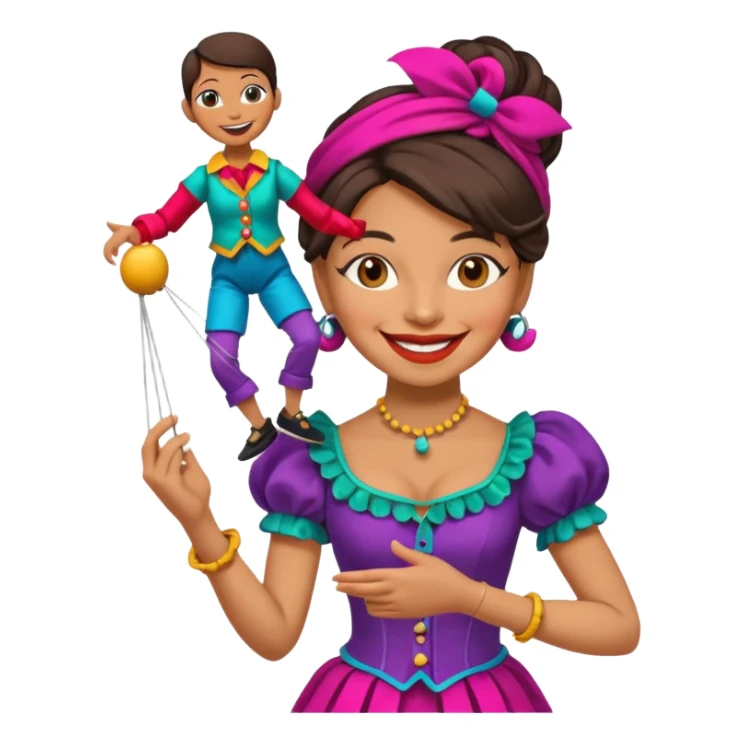 Street Puppet Performer woman sticker