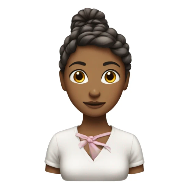 girl with a hairtie sticker