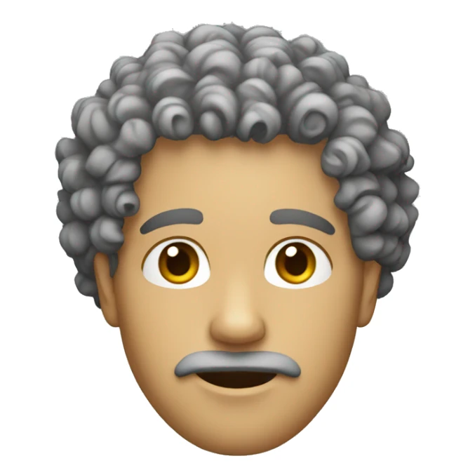 curly hair Mexican white guy sticker