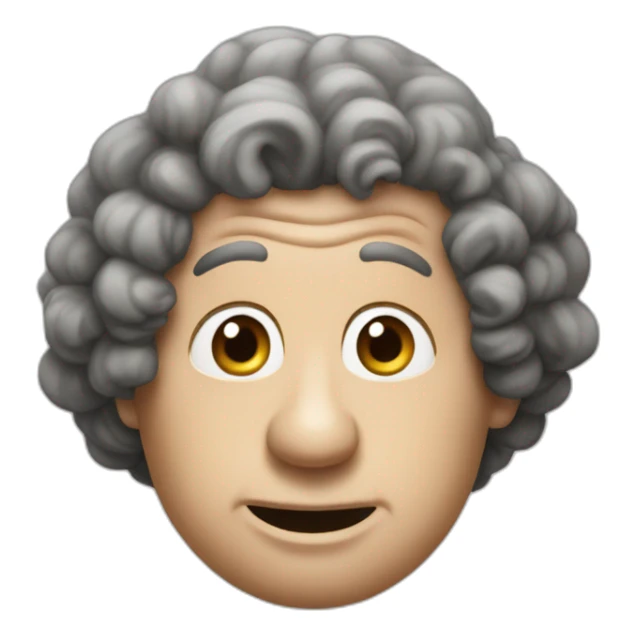 Curly joe of the three stooges sticker