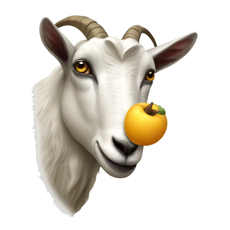 Goat eating emoji sticker