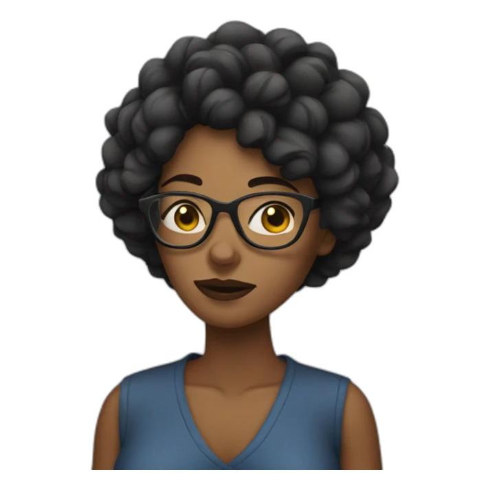 woman with glasses cant sleep sticker