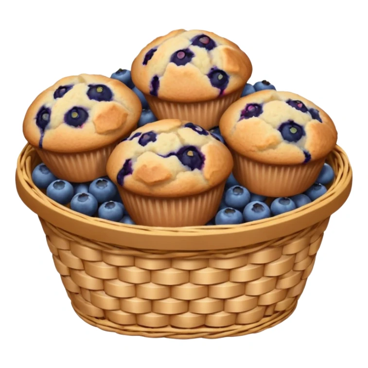 Basket of blueberry muffins sticker
