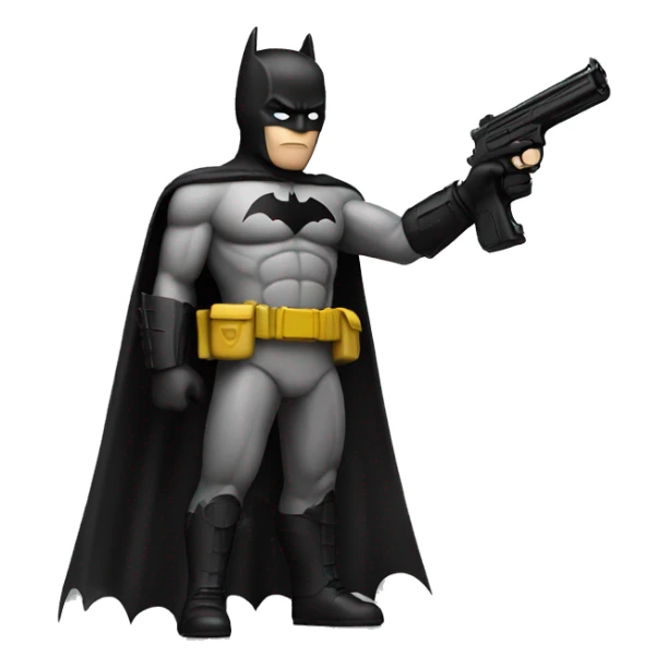 Batman holding a toy gun sticker
