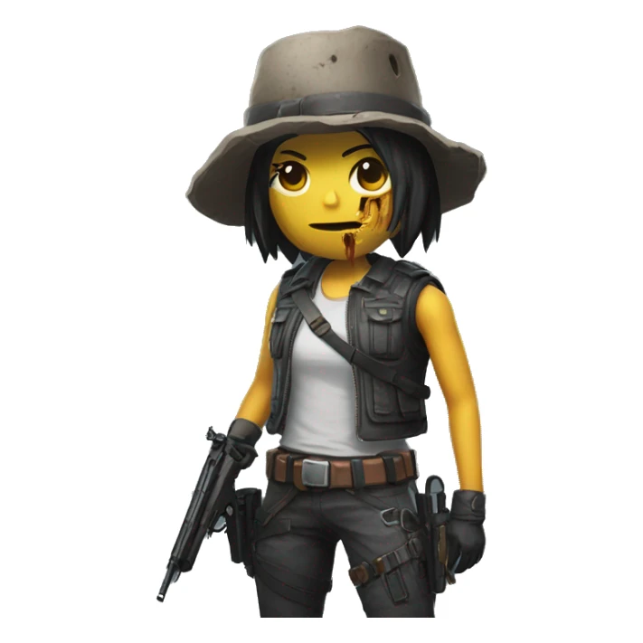 Calavera y momia con armas de pubg móvil  sticker