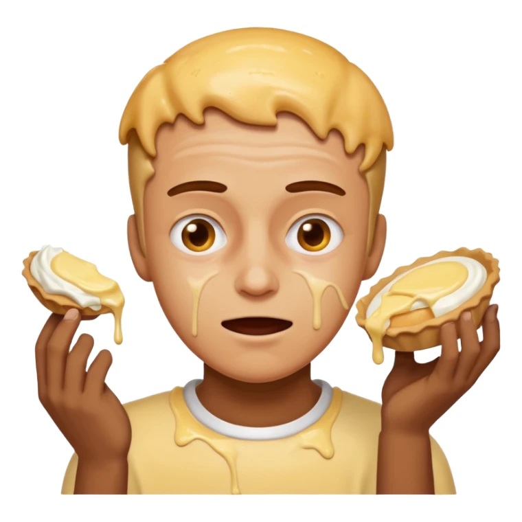 person getting hit in the face with a pie like three stooges sticker