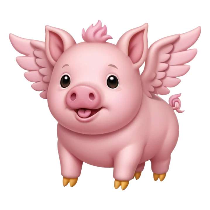 Flying pig sticker
