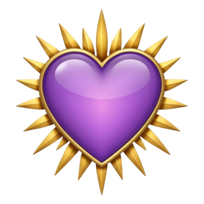 purple heart with a sunburst sticker
