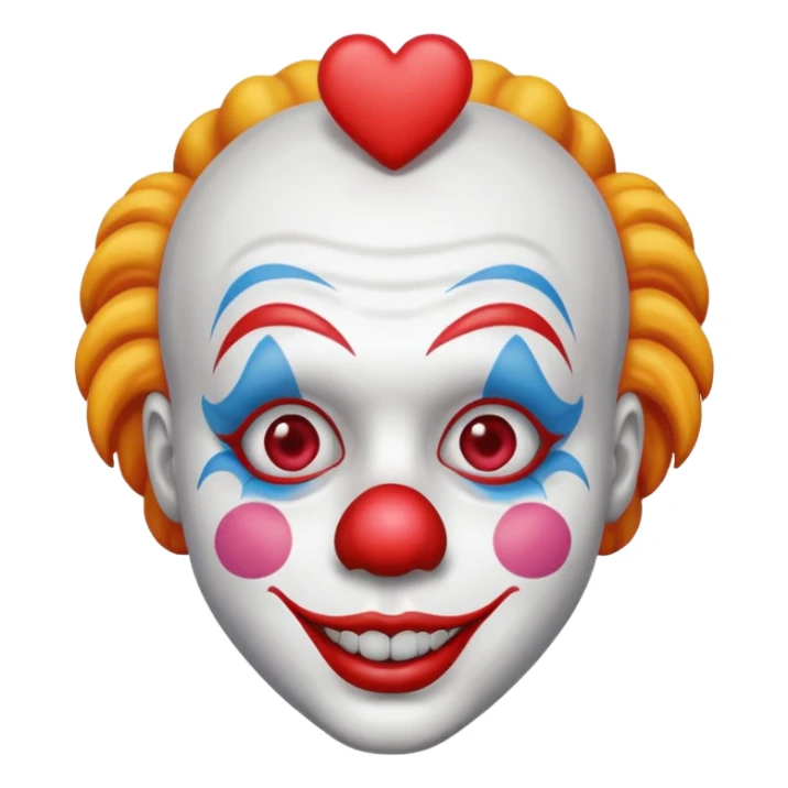 Art the clown with heart eyes sticker