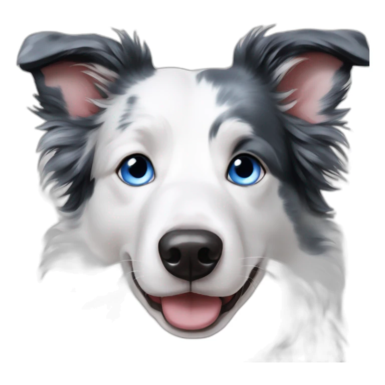 Blue eyes Seal merle Border collie sticker