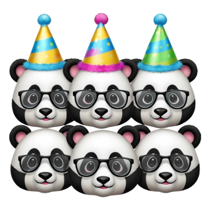 pands with party hats and opticals sticker