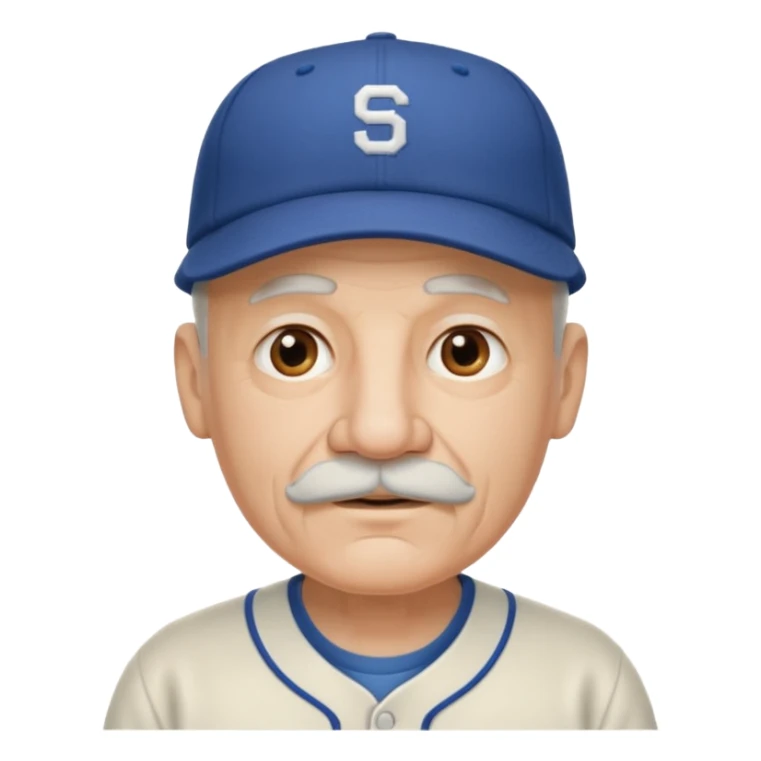 viejo pelon bigote gorra beisbol N sticker