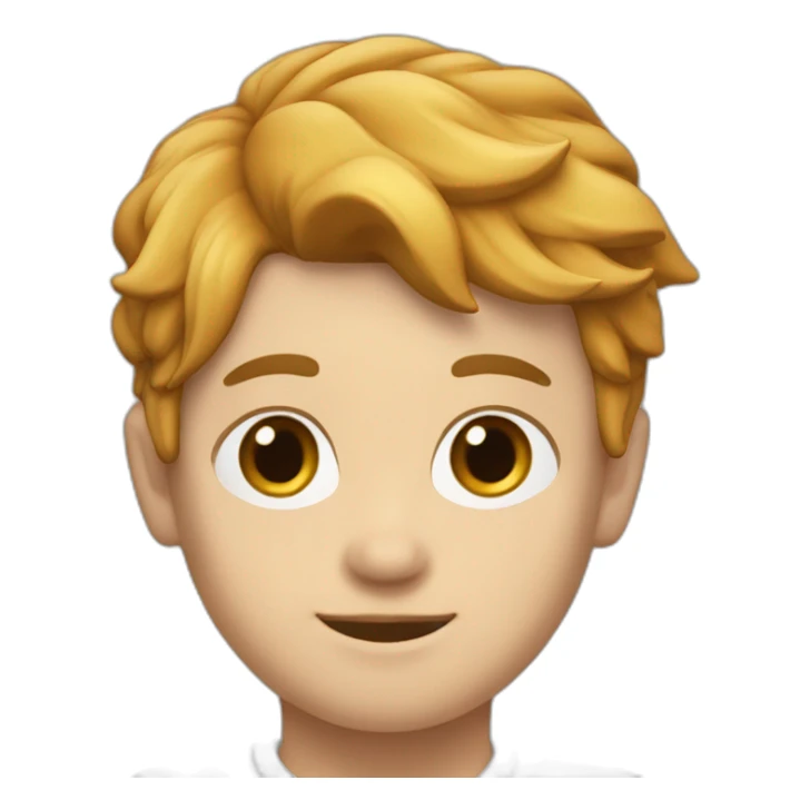 Garçon blanc avec les cheveux court et roux sticker