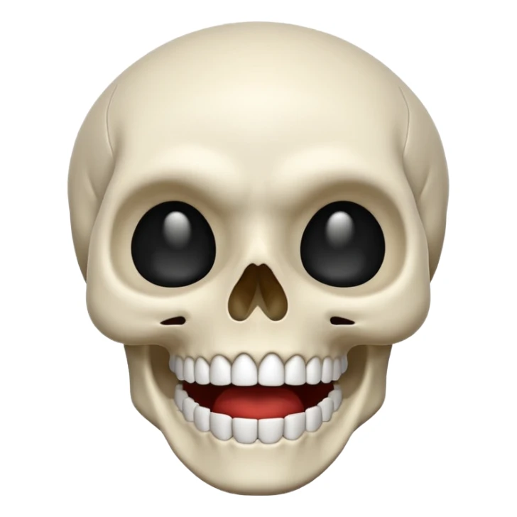 Open mouth skull emoji sticker