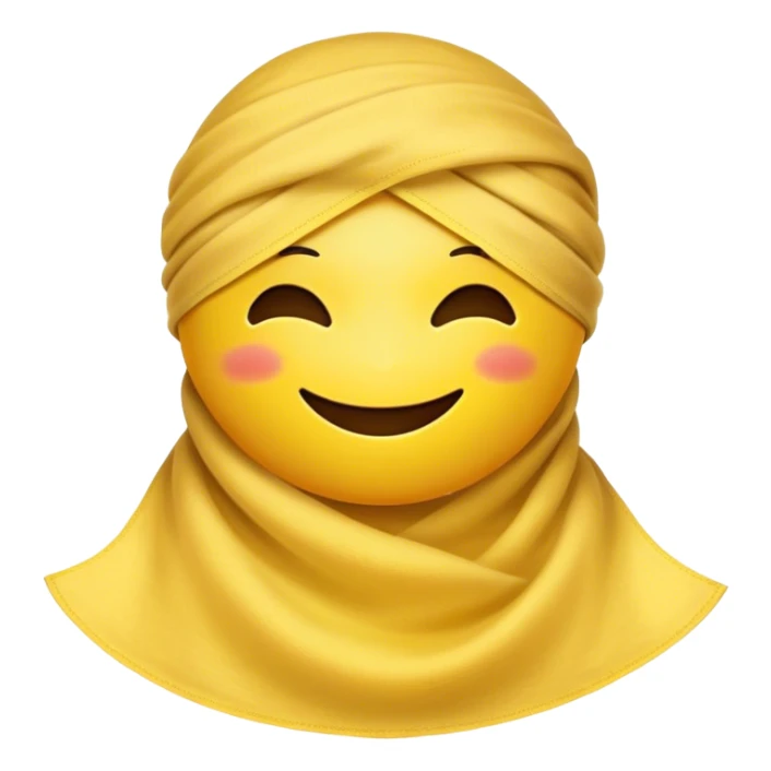 Emoji with no eyes, with its eyes covered with a cloth sticker