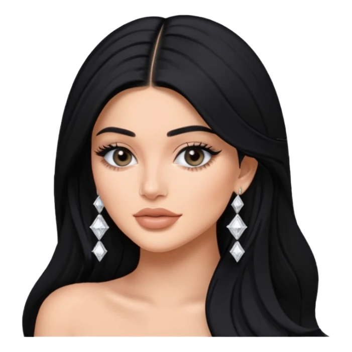 kylie jenner wear diamond earrings sticker