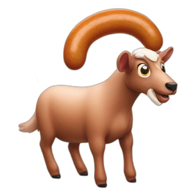 sausage goat made of sausages sticker