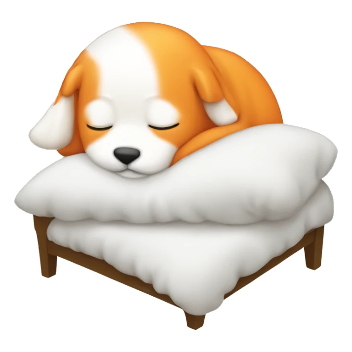 Little white and orange little sleeping  sticker