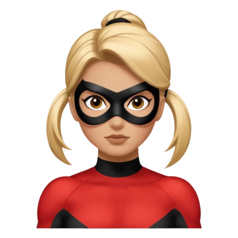 miss incredible with black mask  sticker