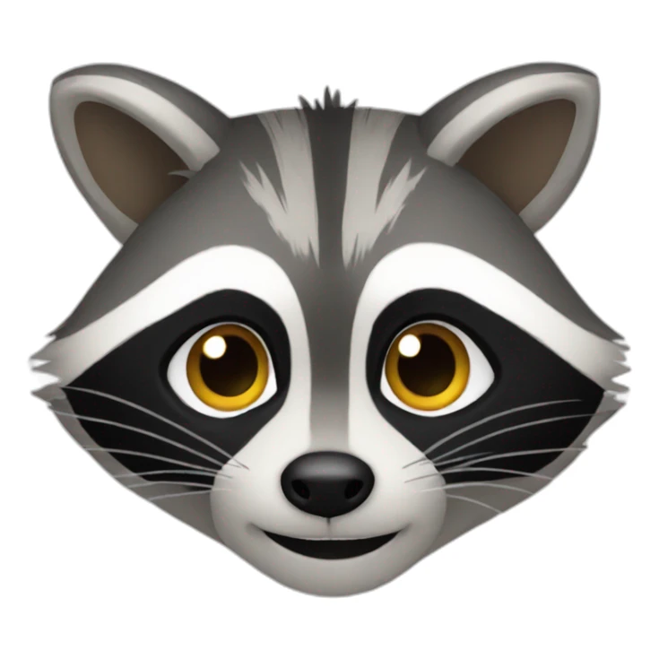 Raccoon face sticker