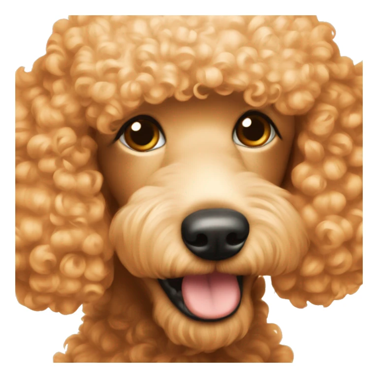 A face of poodle light orange hair  sticker