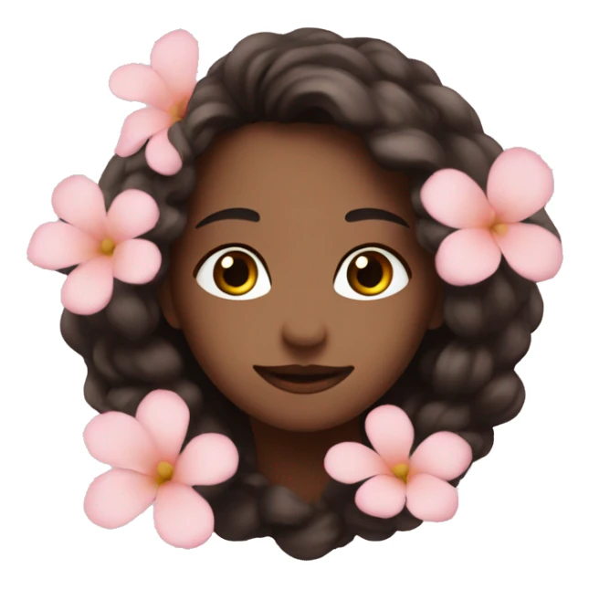 with soft pink petals and a dark brown center sticker