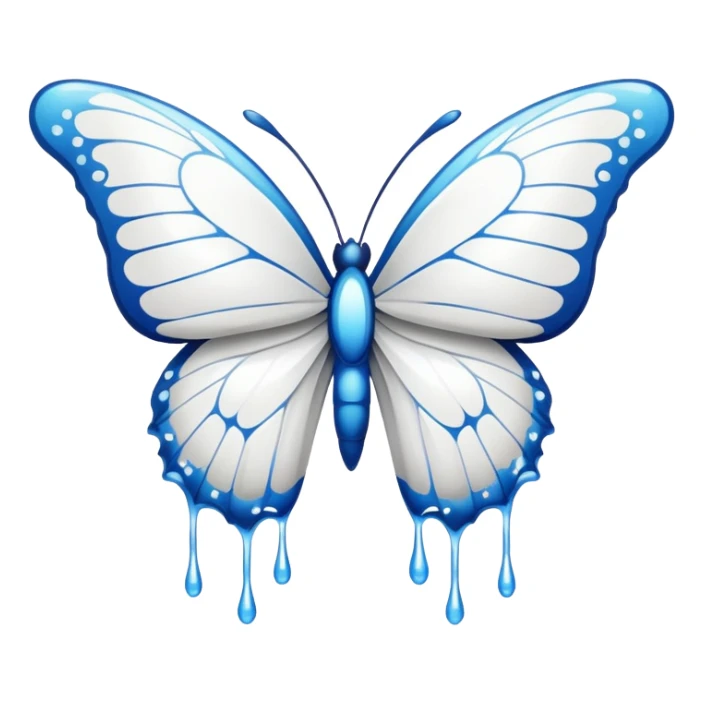 Butterfly dripping white paint sticker