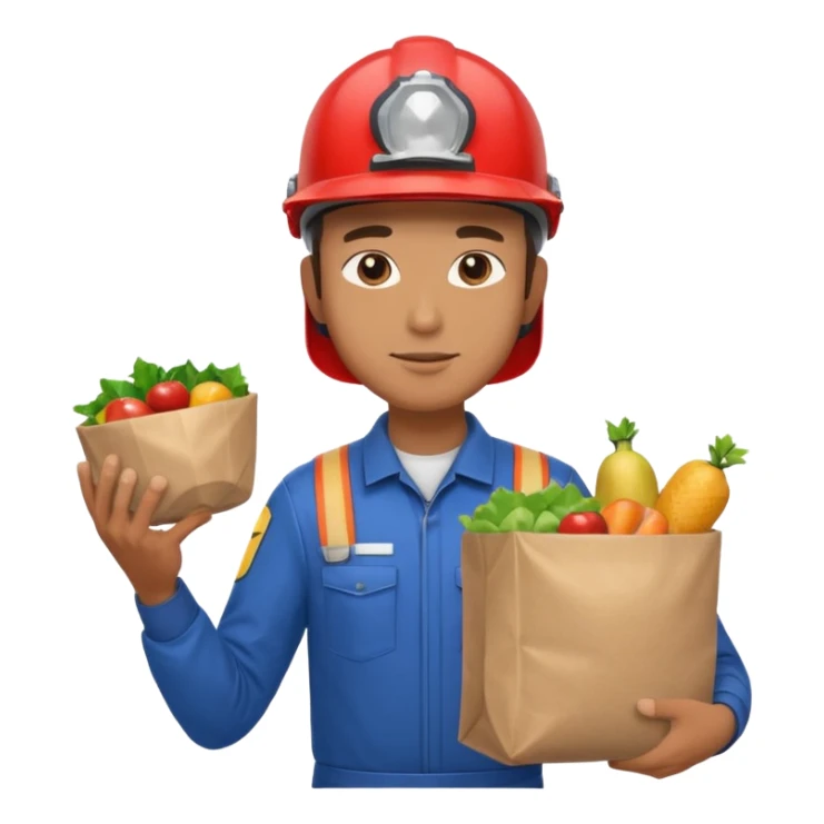 Food Delivery Courier man sticker