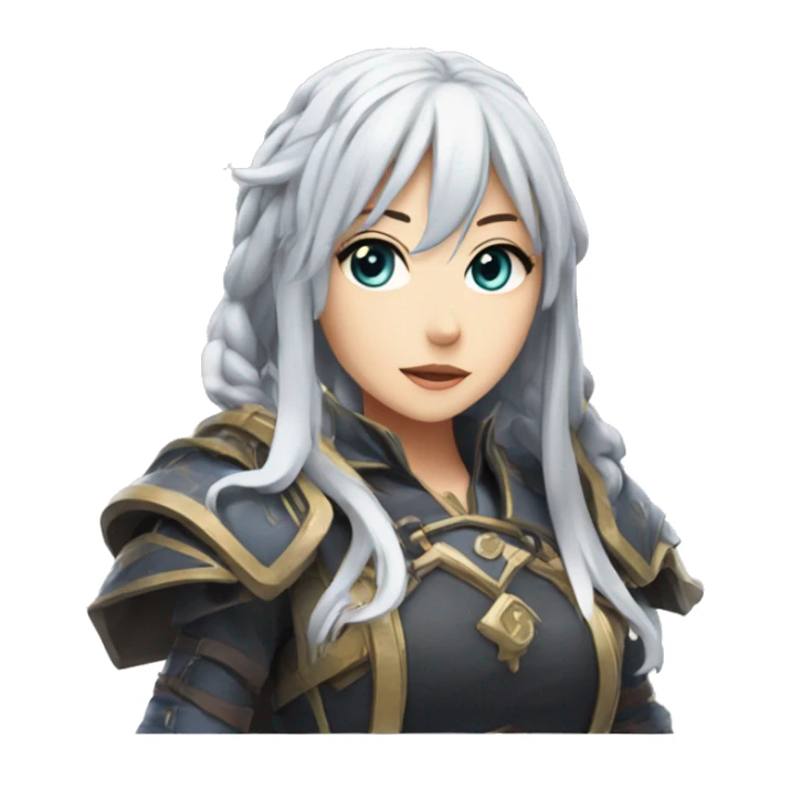 epic seven gatchagame female character, name luna sticker