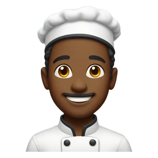 joyful solo portrait of boy cook sticker