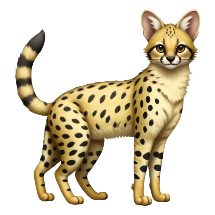 Serval-Genet-Civet-hybrid, full body sticker