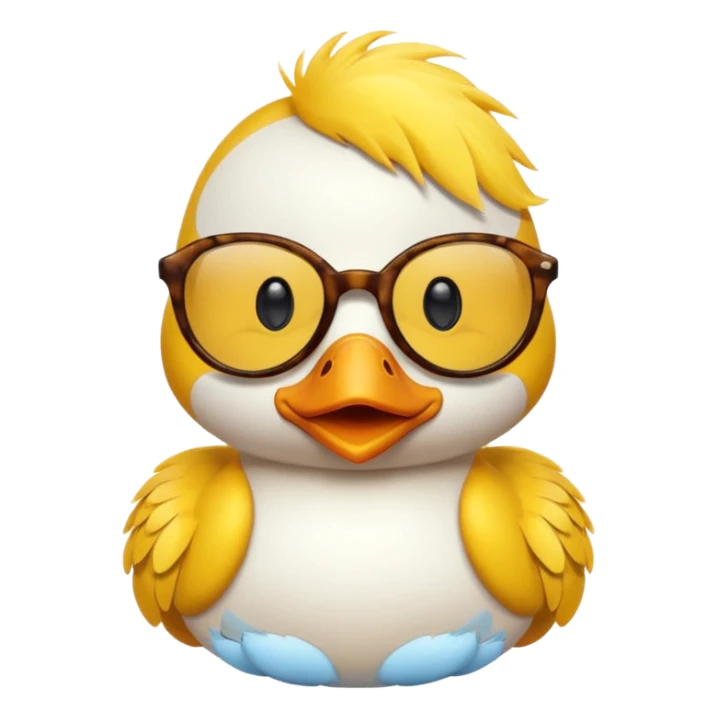 dame un pato amarillo con lentes de sol sticker