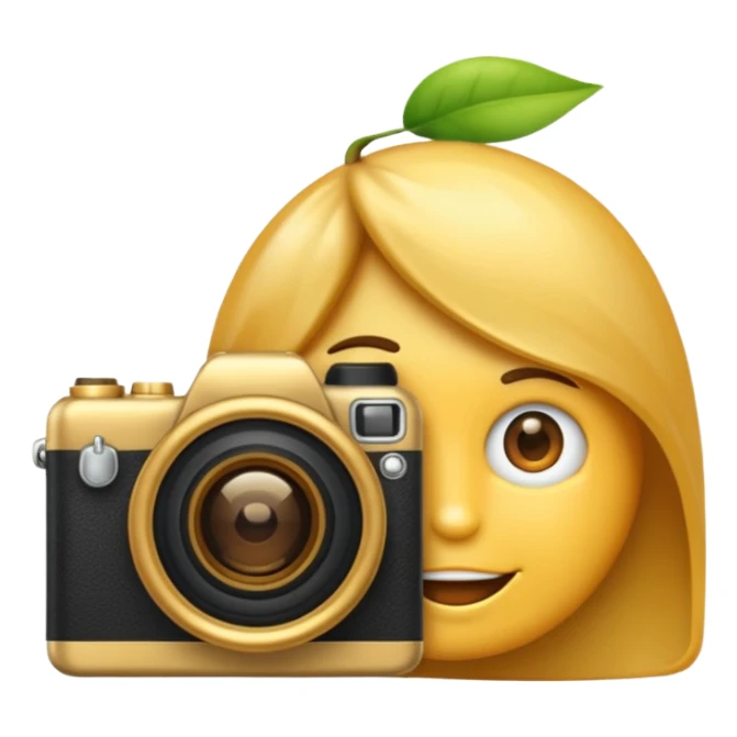 Emoji avec un appareil photo sticker