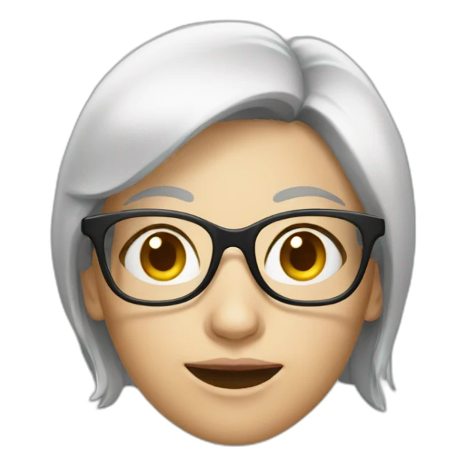 Eine Frau with glasses sticker
