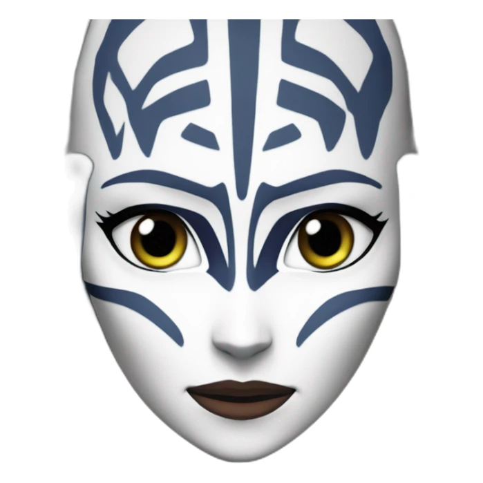 Ahsoka Tano (Star Wars The Clone Wars Season 7) (Portrait, front facing, Apple iOS 17 style) sticker